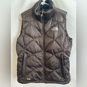 The North Face 550 Women's Dark Brown Down Puffer Vest Size: Small Petite